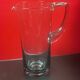 elegant water or orangeade pitcher in smoked glass from the 1970s - 25 cm