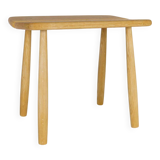 Sculptural mid-century stool in solid oak by Carl Gustaf Boulogner, Sweden, 1950s.