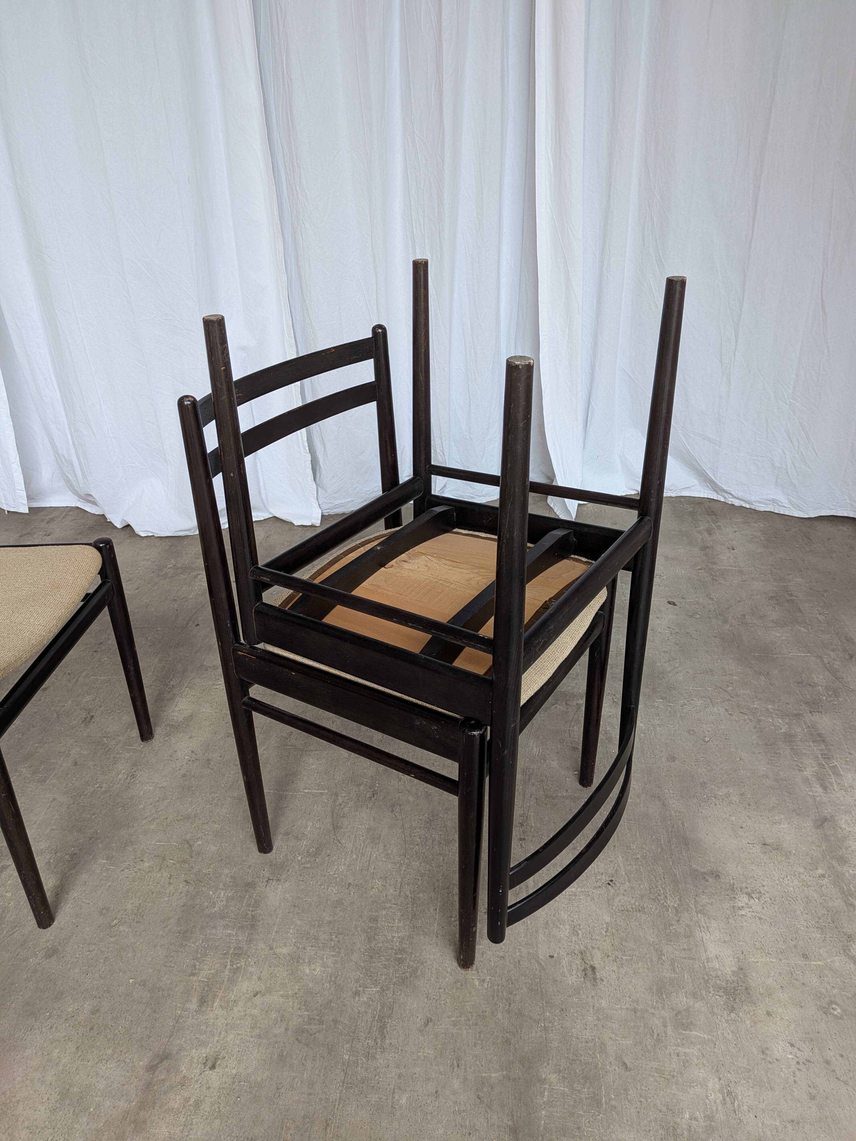 Set of 4 Stol Kamnik Dining Chair: Vintage Scandinavian Beech Wood, Yugosla