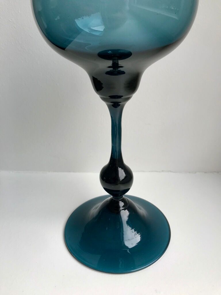 Design vase in smoked glass 70s