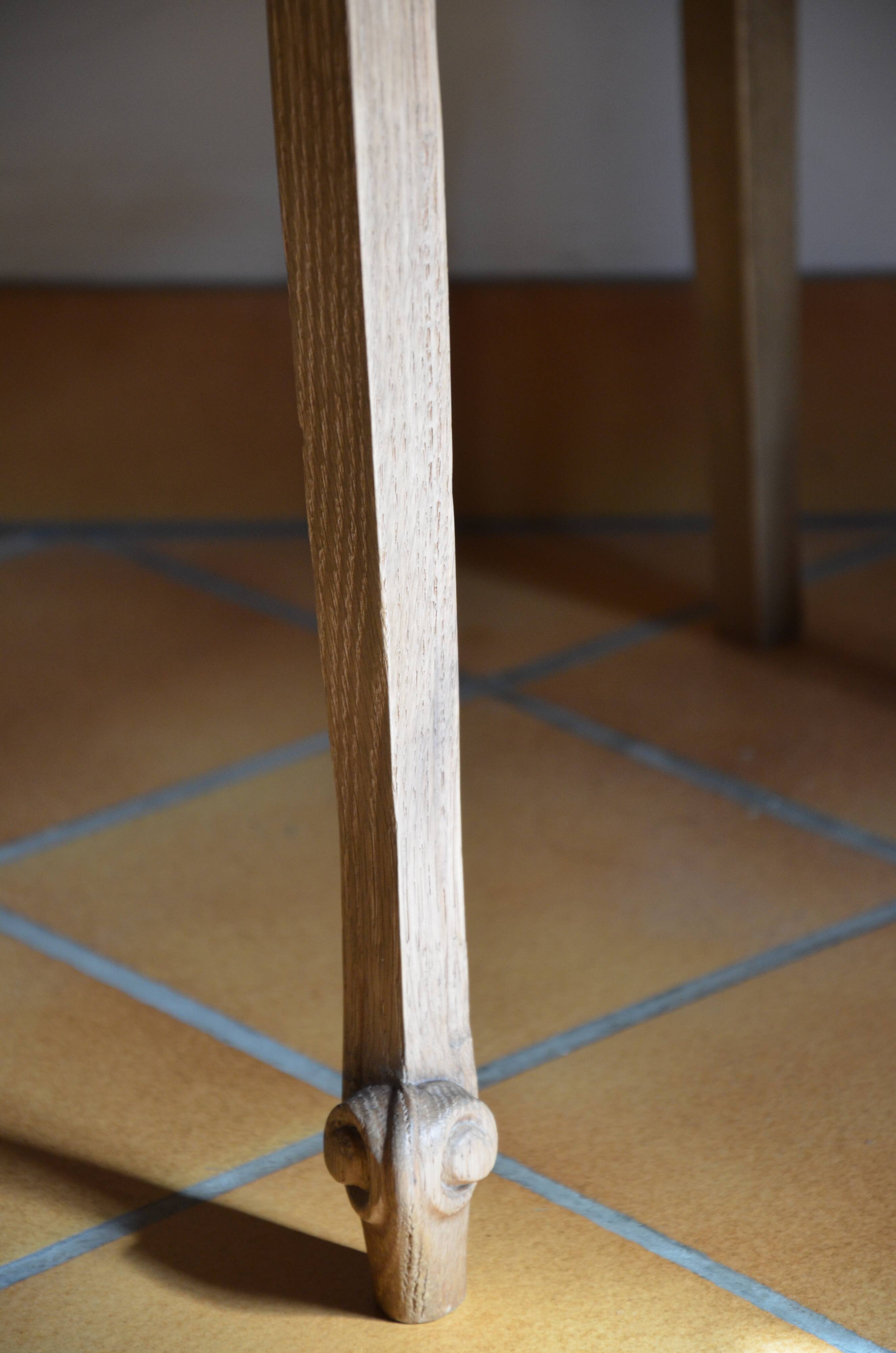 Wood and pink bedside table