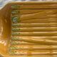 Vintage slip glazed ceramic asparagus dish