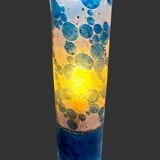 Vintage 1970s bubble patterned resin cylindrical lamp in perfect condition