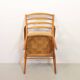 Cees Braakman Dutch Design Wooden Ladder Arm Chairs & Caramel Bouclé Fabric