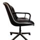 Charles Pollock Knoll Office Chair - Black Leather (Signed Model)