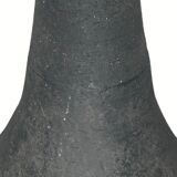 Brutalist ceramic floor lamp with bouclé shade, Dutch 1960s