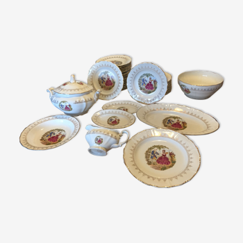 Porcelain service Fragonard de Digoin