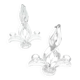 2 Candle holders "Fleur de Lys" – Cristal Art Vannes France – 1960