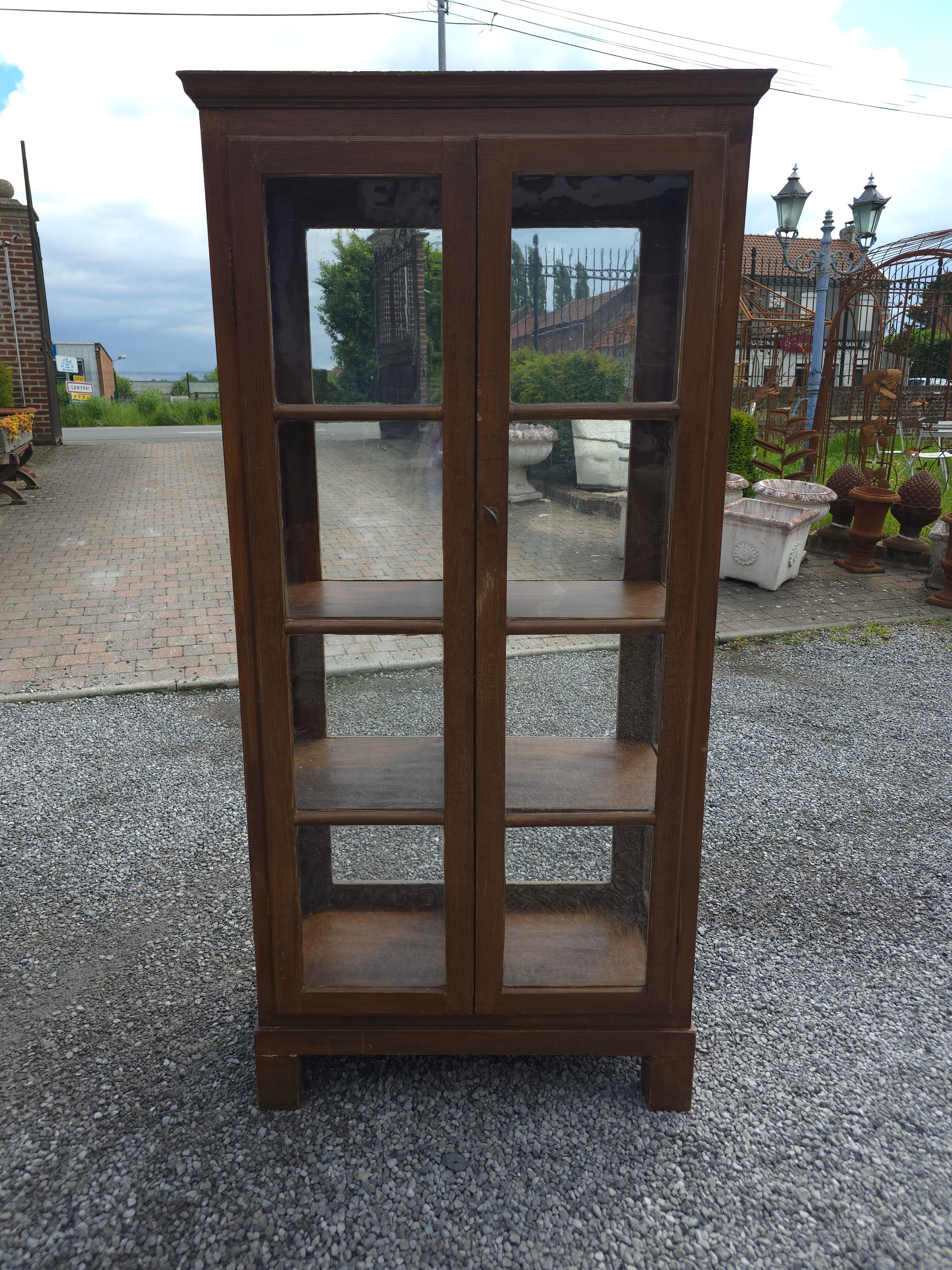 19th Century Pine Display Cabinet