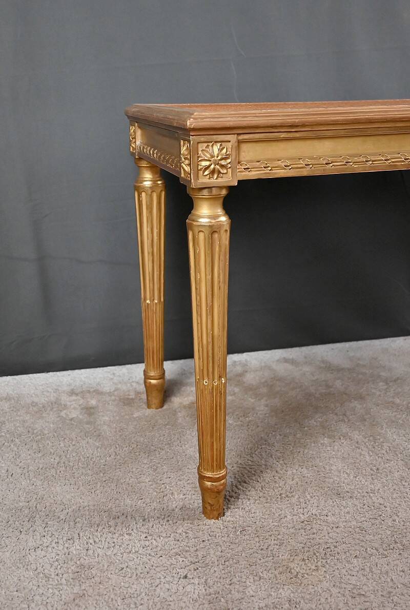Golden Wood Bench, Louis XVI style – Early 20th century