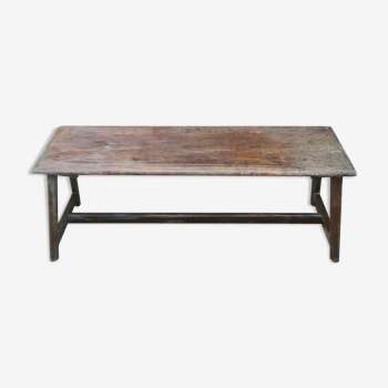 Banc ancien en chêne 124cm