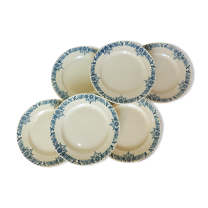 6 assiettes plates vintage