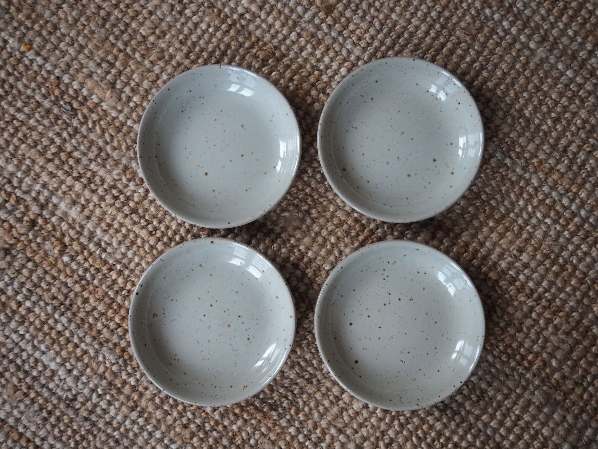 Set de 4 assiettes creuses en grès du Marais