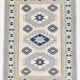 6x8 Vintage Rug İn Blue Tones, Turkish Wool Pattern Rug, 225x178 Cm
