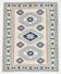 6x8 Vintage Rug İn Blue Tones, Turkish Wool Pattern Rug, 225x178 Cm
