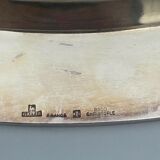 Oval plate silver metal gallia france prod christofle poincon shell