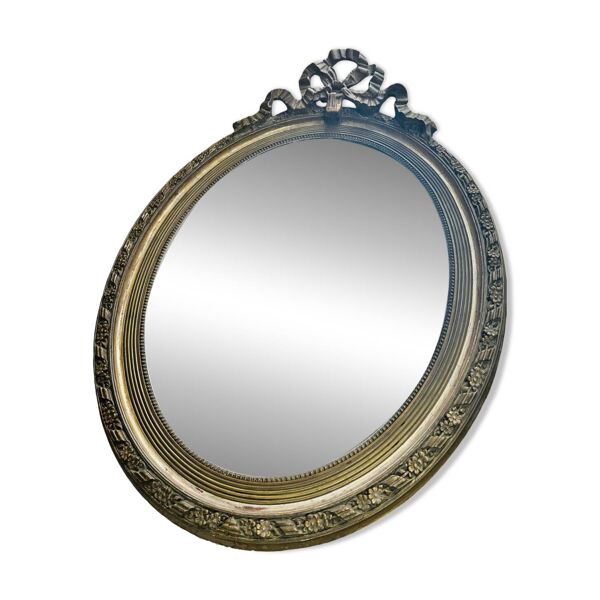 Grand miroir ancien ovale — Beyit