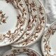 8 ironstone dessert plates “Epine” Boch Freres Keramis (BFK)