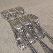 6 silver-plated table forks by Christofle Malmaison