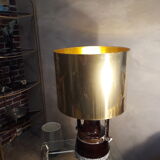 1970s amphora lamp lamp with brass lampshade