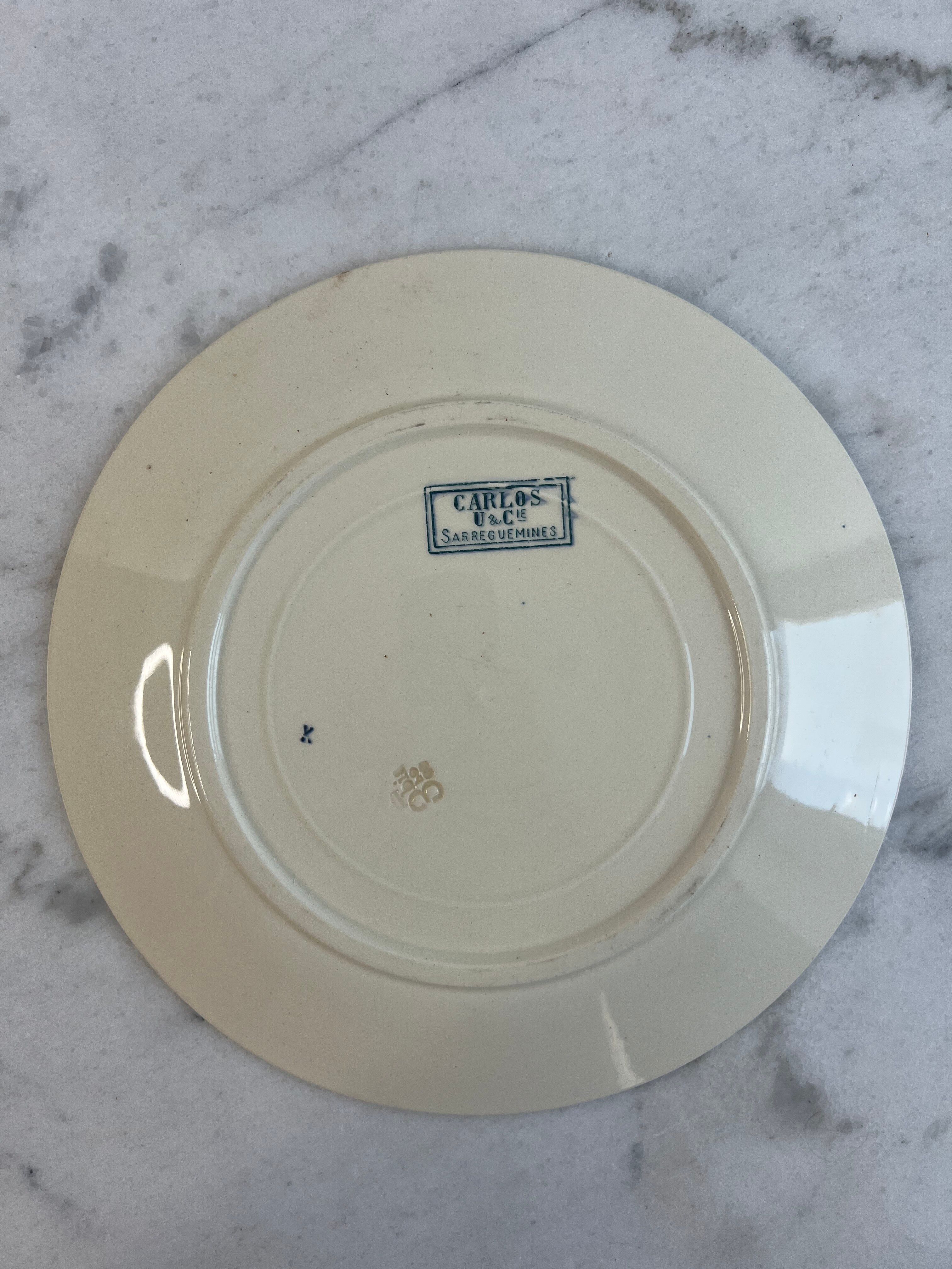 Iron earth flat plate Sarreguemines Carlos