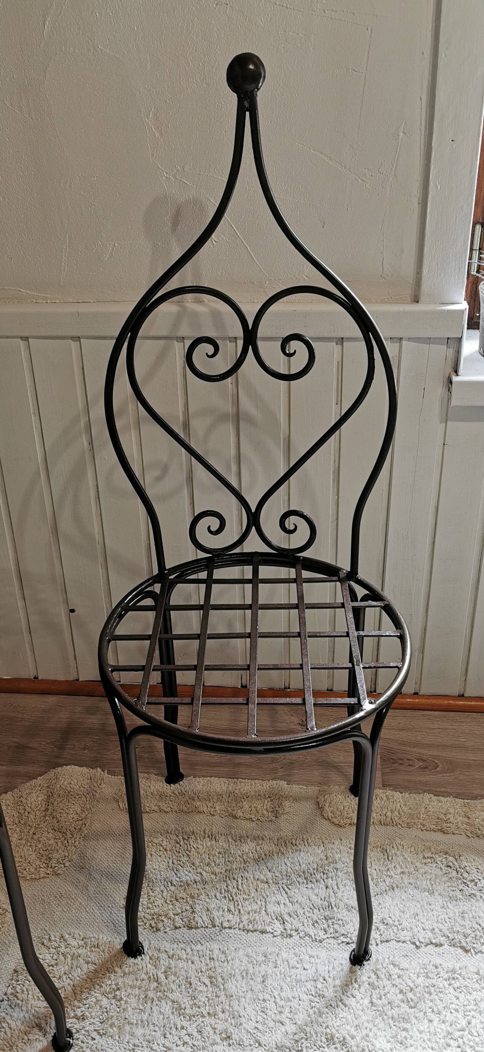 Vintage wrought iron chairs