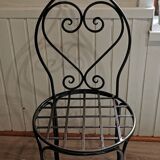 Chaises vintage en fer forgé