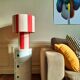 Large table lamp l'Élégante in powder red