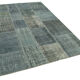 Handmade oriental contemporary 171 cm x 243 cm grey patchwork rug