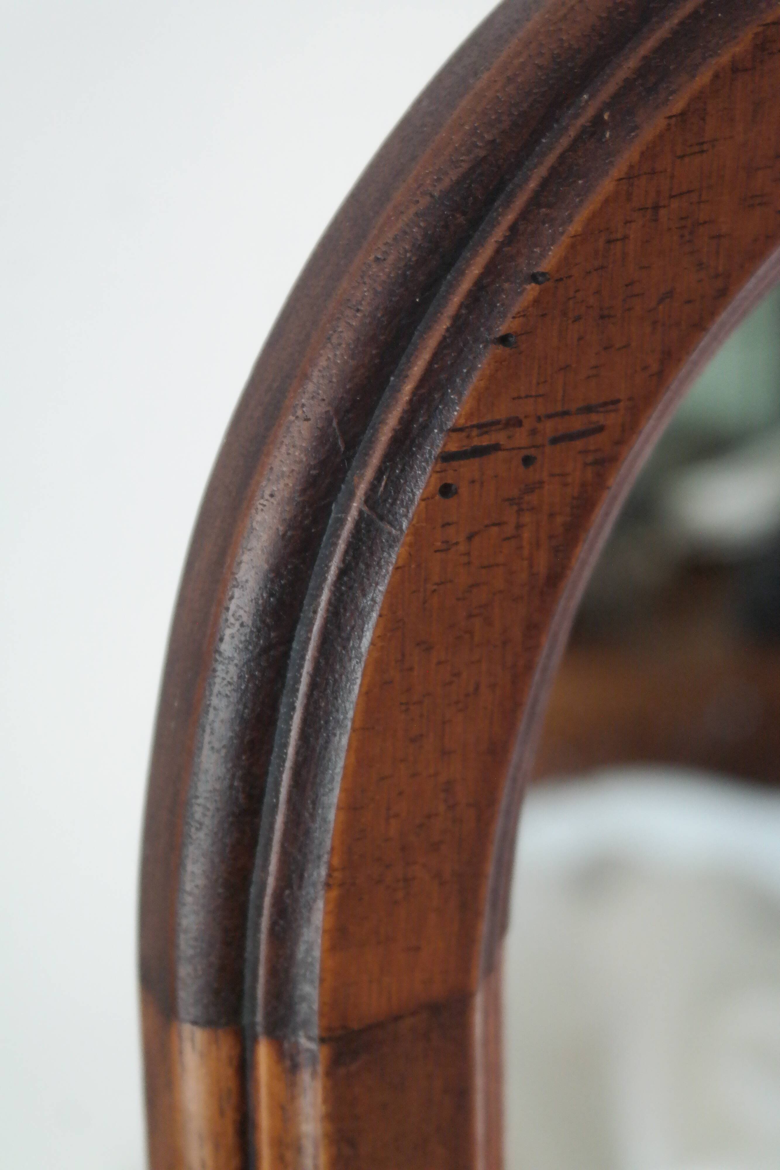 Vintage wooden table dressing table mirror 28x67cm