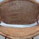 Mid century Italian design rattan and wicker scoop chair 1950s