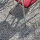 Set of 6 folding chairs from the 70s tweed and chrome metal