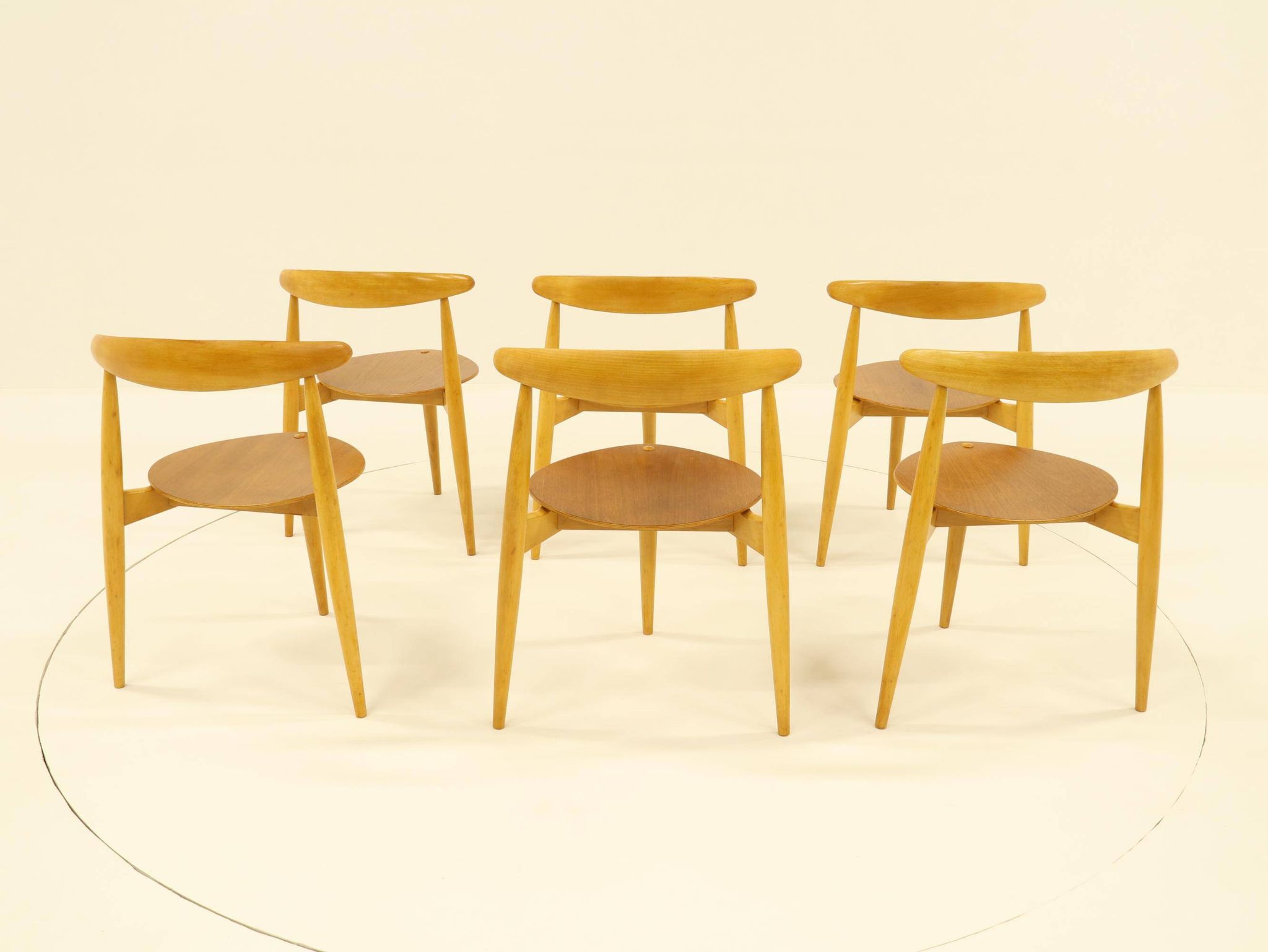 Service de table Heart, conçu par Hans Wegner pour Fitz Hansen, Danemark, années 1960