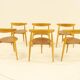 Heart dining set, designed by Hans Wegner for Fitz Hansen,  Denmark 1960s