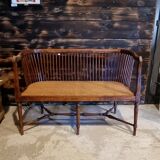 Wooden bench and cannage