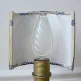Clip-on lampshade, blue toile de Jouy