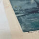 Old colour etching – View of Paris and the Eiffel Tower