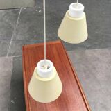 Glass and metal suspensions from the Mid-Century period, set of 2.