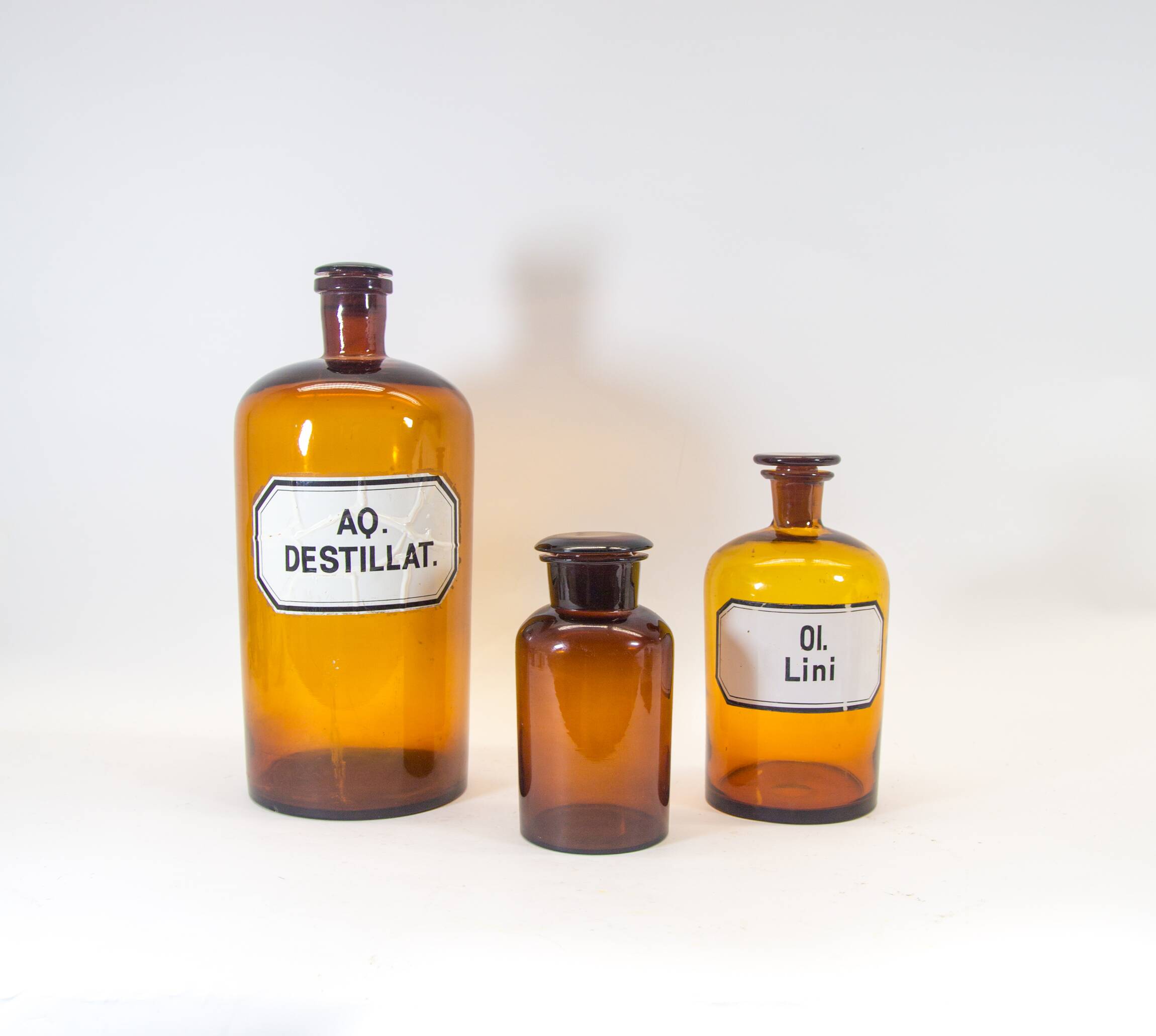 Vintage apothecary bottles | set of 3 | XL bottles | vintage 30's