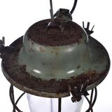 Industrial cage lamp green