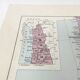 Old map South America Argentina Chile Uruguay 43x43cm from 1950