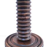 Solid wood lamp base by Charles Dudouyt