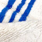 Beni Ouarain Berber rug with Majorelle blue patterns, 2.50x1.65m