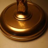 Vintage lamp or night light flowers metal and opaline L-- 70's years