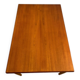 Danish Dining table/desk. Solid teak with oak details. Made in 1960