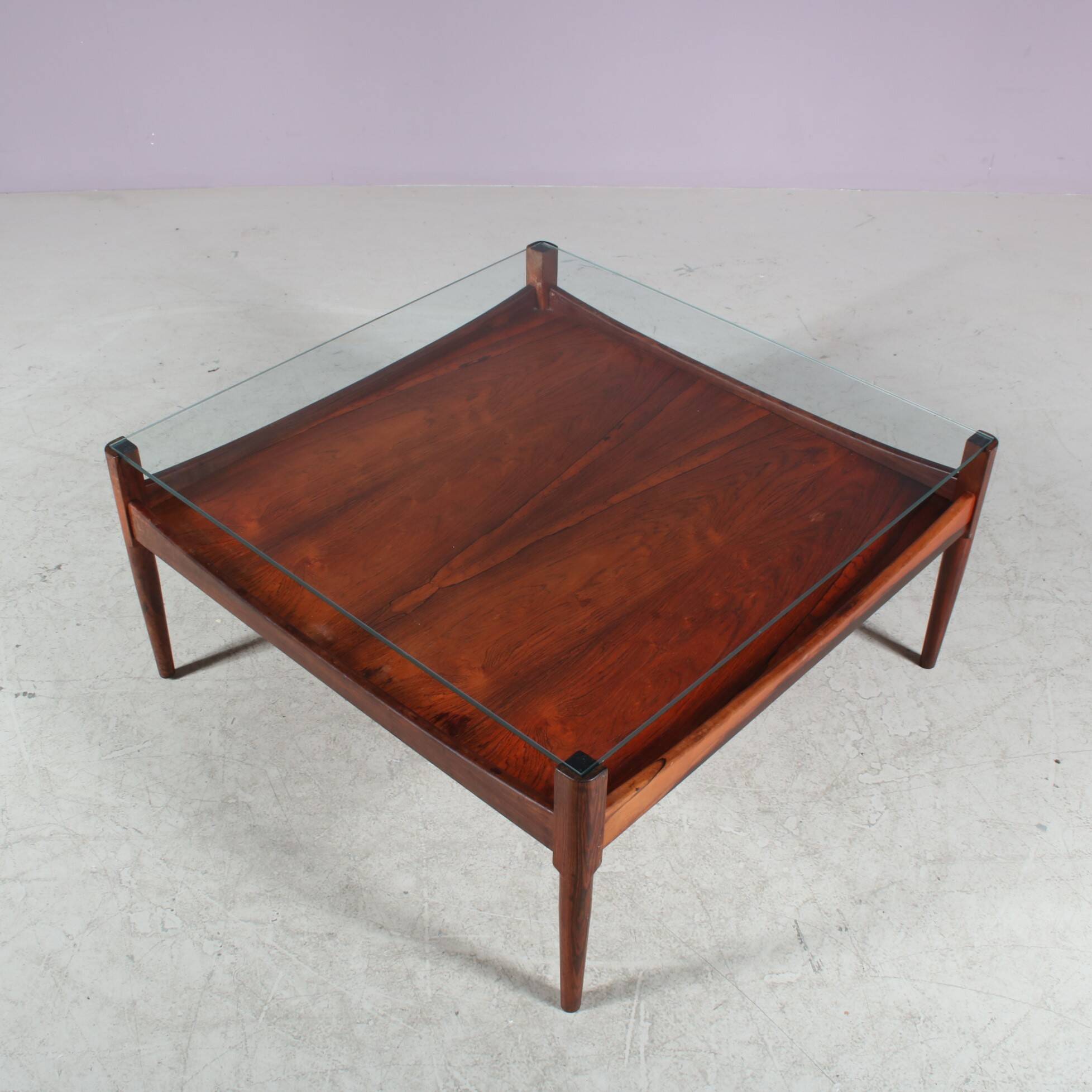 Elegant 1950s wooden coffee table from Denmark