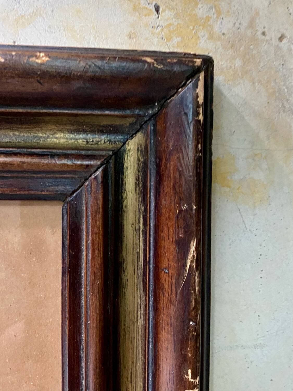 Antique wooden mirror