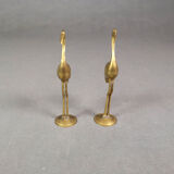 Couple d'ibis en laiton vintage