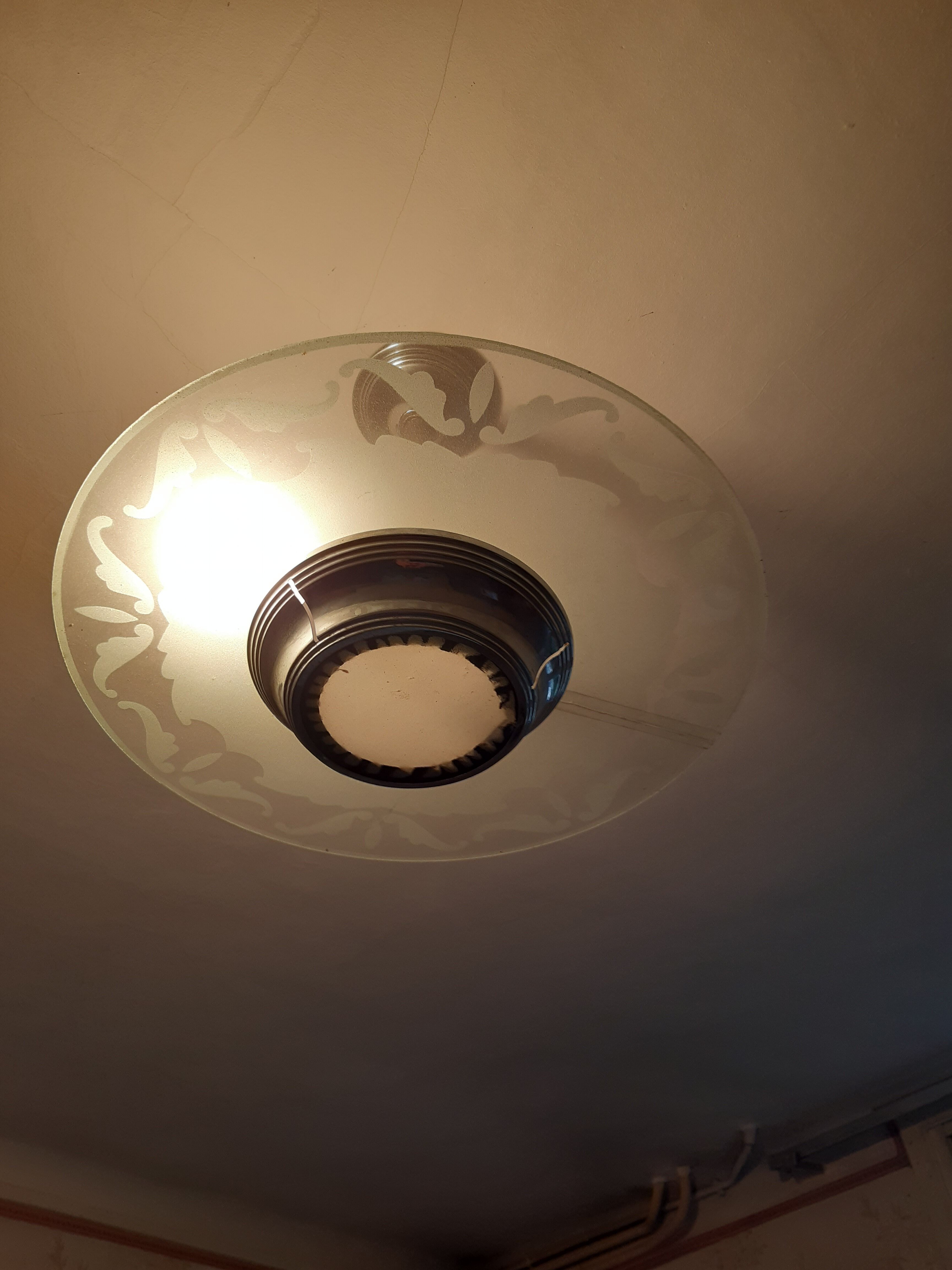 Glass art deco ceiling light