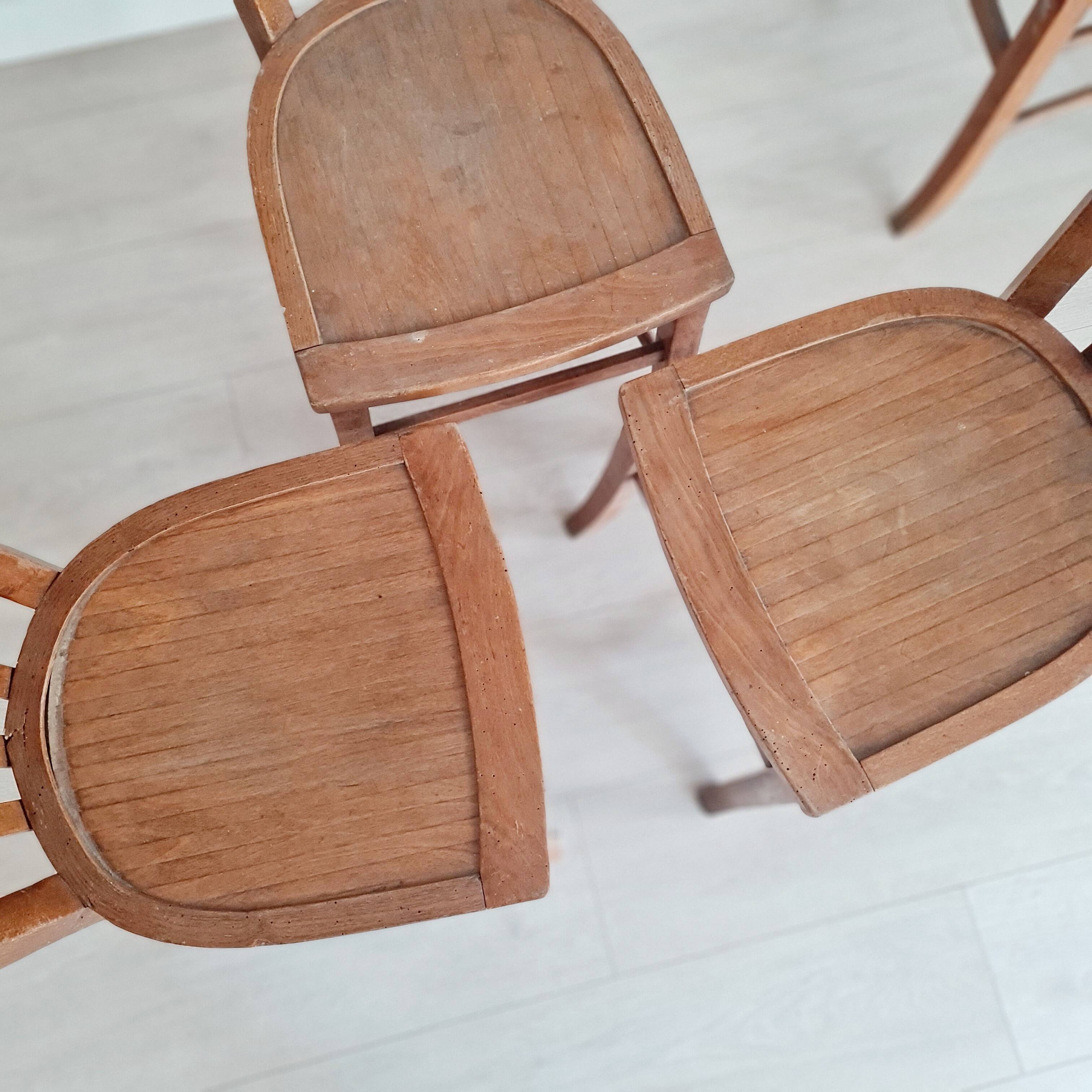 4 bistro chairs, 1940s